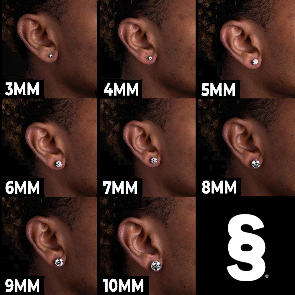 VVS Moissanite Halo Studs – Screw-Back