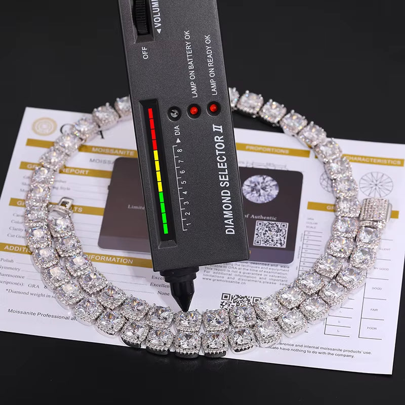 11mm Moissanite Tennis Chain