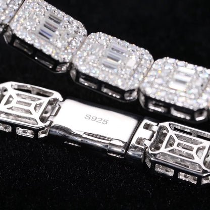 8.5mm Moissanite Baguette Tennis Bracelet