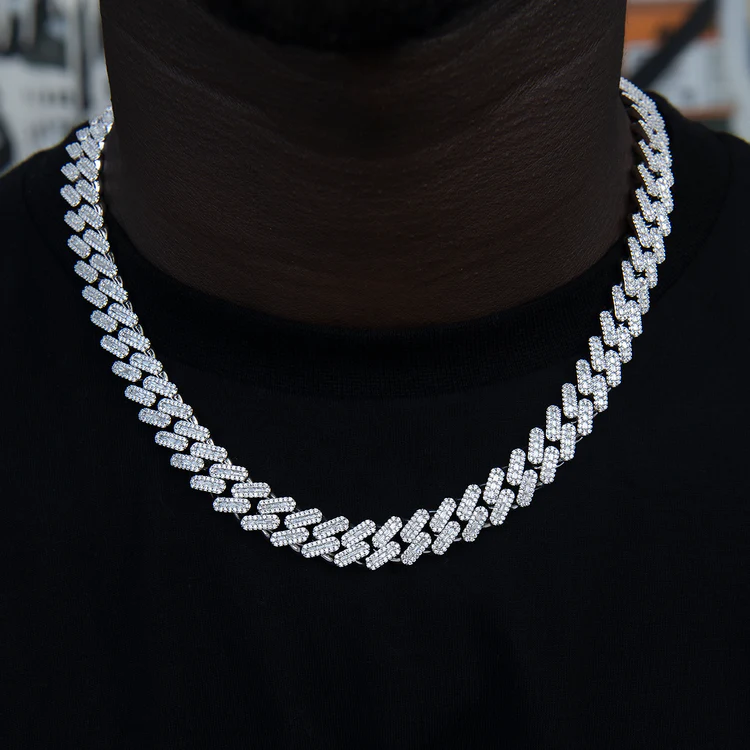 12mm Moissanite Cuban Link Chain 