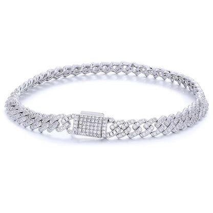 Moissanite Cuban Link Bracelet