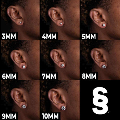 VVS Moissanite Halo Studs – Screw-Back