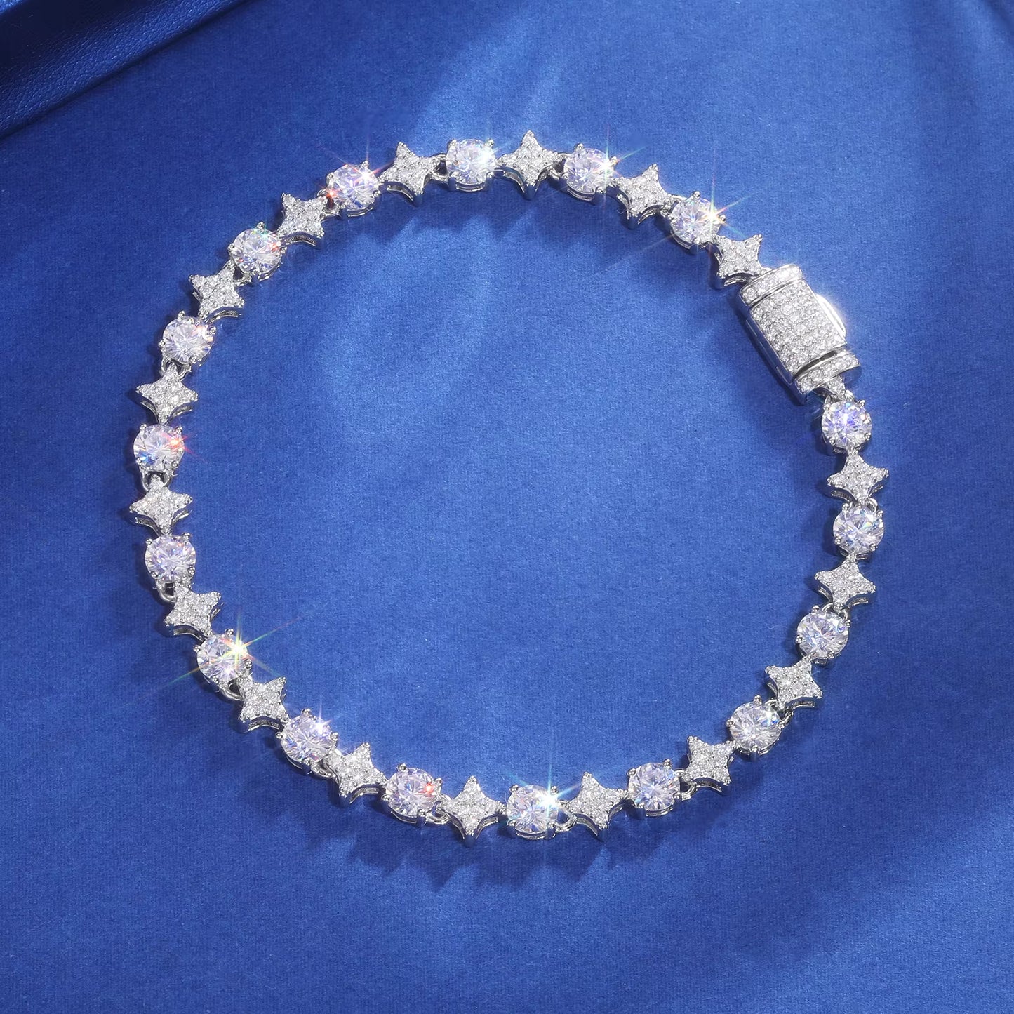 Moissanite Star Link Tennis Bracelet