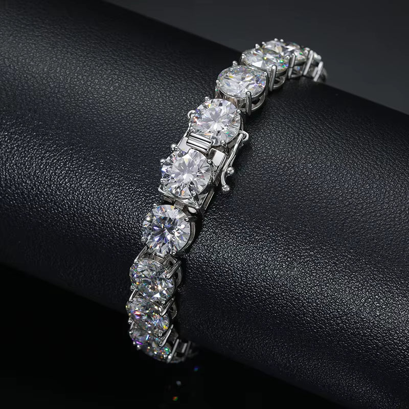 10mm Moissanite Tennis Bracelet