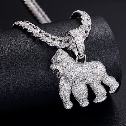 Iced Out Gorilla Pendant