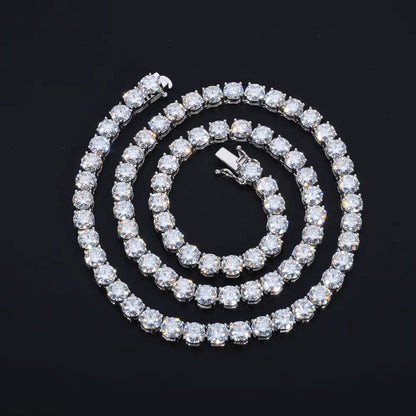 Moissanite Cluster Tennis Chain