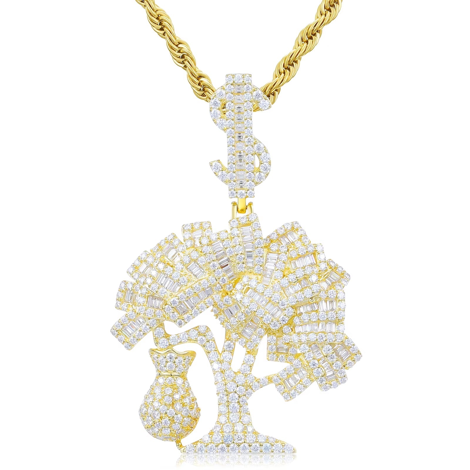 Moissanite Money Tree Pendant