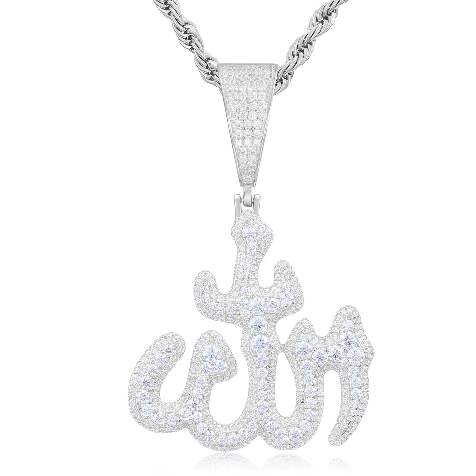 Moissanite Allah Pendant